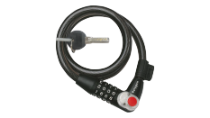Polygon Kunci Sepeda Spiral with Number & Light - Hitam