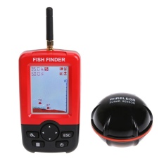 Portable Warna LCD Pencari Ikan Mobile Transduser Sonar Pencari Ikan-Internasional (Merah)