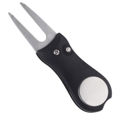 Portable Golf Ball Pitch Mark Hijau Divot Perbaikan Switchblade Tool Ringan-Intl