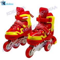 Power Sport 4000 inLine Skate Sepatu Roda 2 in 1 Adjustable Wheel - Merah