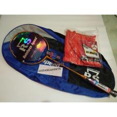 RAKET BADMINTON RS CHAMPION GOLD + SENAR + KAOS + TAS - ORIGINAL MERK RS