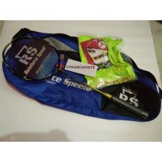 RAKET BADMINTON RS CHAMPION SILVER + SENAR + KAOS + TAS - ORIGINAL MERK RS