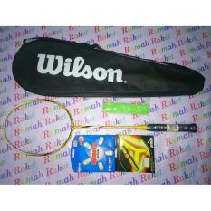 Raket Badminton Wilson Fierce 200 Original + Bonus Lengkap (Senar +Tas + Grip)