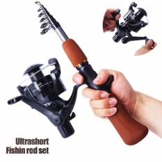 【Ready Stock】 Kualitas Tinggi Joran Portabel dan CB40 Berputar Reel Pancing Outdoor Batang Putar Pancing Tongkat Pancing Combo-Intl