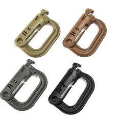 Redcolourful D-type Gesper Cincin Ringan Kekuatan Tinggi Carabiner Kunci Gesper Equipment Taktis Gesper Acak Warna-Internasional