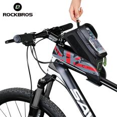 ROCKBROS Tabung Atas Tas Depan Sepeda Bersepeda Rangka Sepeda Sadel Paket For Ponsel Tahan Air Layar Sentuh Mm X 80mm untuk Sepeda Empat Warna Dua Ukuran (6,0 Inci Layar Sentuh Merah) -Internasional