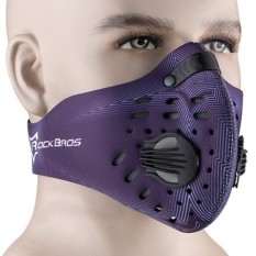 ROCKBROS Sepeda Seksi Sepeda Bersepeda Anti Debu Dapat Bersirkulasi Setengah Topeng Wajah With Penyaring Neoprene Karbon Aktif Kabut (Dapatkan satu Lagi Bebas Penyaring) -Internasional