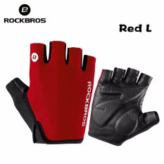 ROCKBROS Musim Panas Bersepeda Sepeda Sarung Tangan Musim Panas Setengah Jari Shockproof Breathable MTB Gunung Sepeda Olahraga Sarung Tangan Pria Wanita Bersepeda Equipment- INTL