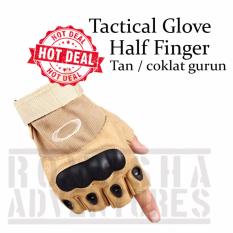 Romusha Tactical Glove Sarung Tangan Half Finger Airsoft Motor Outdoor Tan