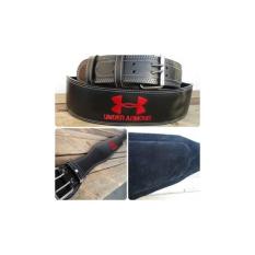 Sabuk Gym Fitness Safety Belt Semikulit Under Armour Cegah Hernia Dll