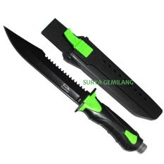 Sangkur Belati 068 Hijau / Knive Pemburu Survival / Belati Baja Super Tajam
