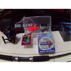 Satu Set Alat Pancing KHUSUS LAUT Kekuatan 10 - 15 Kg Body Reel Anti Karat