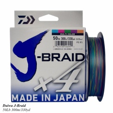 Senar PE Daiwa J-Braid X4 300M ukuran 50 Lbs