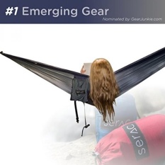 Serac Sequoia XL Lebar Ganda Hammock dengan Nilon Ripstop dan Cepat Gantung Suspension Sistem, midnight Biru/Hitam-Internasional
