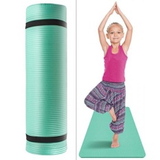 Sivan Health and Fitness Kids Yoga Mat with Carry Strap for Exercise, Yoga, Pilates, Playtime, Great for Kid Athletes, Dancers, Gymnasts, etc, 1/2-InchExtra Thick, NBR Comfort Foam (Teal)