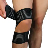Lembut Pergelangan Tangan Siku Lutut Pergelangan Kaki Perban Olahraga (hitam 120 Cm)