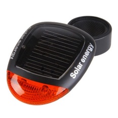 Solar Bicyle Taillight Warning Light / Lampu Rambu Sepeda - Black