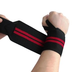 Sport Gym Tangan Dukungan Penjepit Pergelangan Tangan Angkat Berat Tali Selendang Pelindung Gelang-Intl