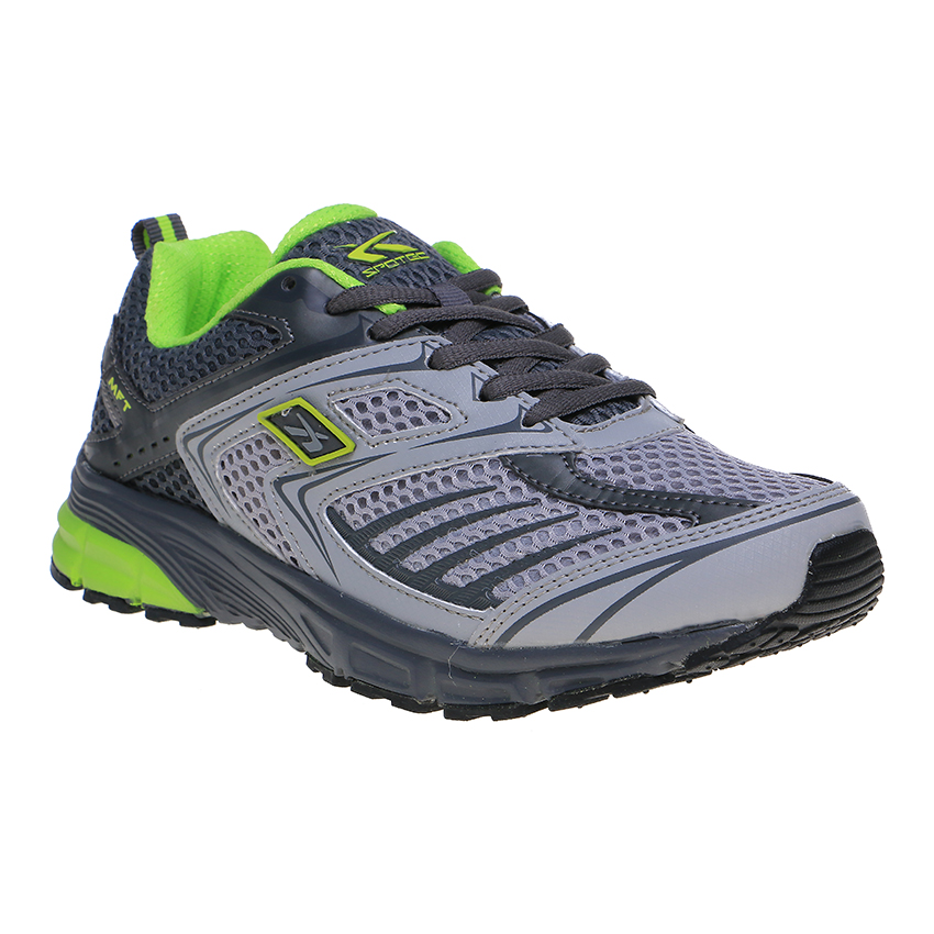 Spotec Power Max Plus Sepatu Lari - Dark Grey/Citron