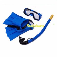 Starjakarta Alat Snorkling / Kacamata Snorkeling Set/ Renang / Googles Kaki Katak 7-12thn - Biru By Starjakarta.