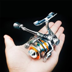 Sunnyshopzinc Paduan Berputar Reel Pancing Kiri Kanan Dapat Dipertukarkan Gagang Lipat dengan Dua Bantalan-Intl