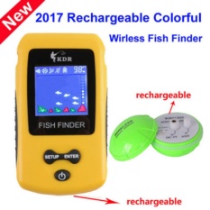 Super Wireless Fish Finder Fishing Kedalaman Sonar Sensor Alarm Radar Rechargeable