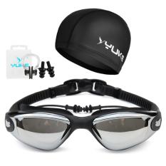 Swim Goggles untuk Wanita, Pria dengan Anti Fog, Kacamata Anti-UV dan Adjustable Strap Cermin Berwarna Goggle dengan Pelindung Case-juga untuk Dewasa, Remaja, Anak-anak Berenang Di Kolam Renang. -Intl