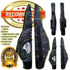 Tas Pancing Loreng Abu Gelap 100cm - Kapasitas 2 Set Joran - Harga Termurah
