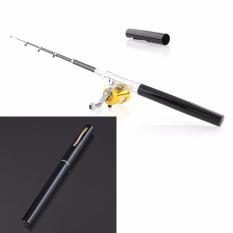 Teiton Fish Rod Pen Mini Pocket Fishing Portable Pancing Pena - Hitam