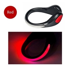 TEQIN Black Shell Red LED Flash Sepatu Safety Clip Lampu untuk Pelari & Malam Lari Gear-Reflective Running Gear untuk Menjalankan, Jogging, Berjalan, Spinning atau Bersepeda + Velvet Bag-(Set Of 2)-Intl