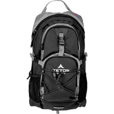 TETON Sports Oasis 1100 2 Liter Hidrasi Ransel Sempurna untuk Ski, Berlari, Bersepeda, Bersepeda, Hiking, Climbing, dan Berburu; 2 L Air Kandung Kemih Termasuk; Cover Hujan Gratis Termasuk; Hitam-Intl