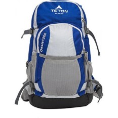 TETON Sports Oasis 1200 ITER Hidrasi Ransel Sempurna untuk Ski, Berlari, Bersepeda, Bersepeda, Hiking, Climbing, dan Berburu; Air Kandung Kemih Termasuk; Cover Hujan Gratis Termasuk; Biru/Abu-abu-Intl