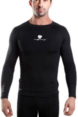 Tiento Baselayer Long Sleeve Black White Baju Kaos Lengan Panjang Ketat Manset Rashguard Compression Base Layer Olahraga Lari Sepak Bola Futsal Voli Running Renang Diving Sepeda Golf Original