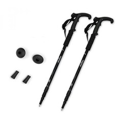 Tiang Trekking, OXKING Hiking Poles Retractable Adjustable Folding Tongkat Berjalan Dilipat Alpenstocks-1 Pair dan Berjalan POL-Intl