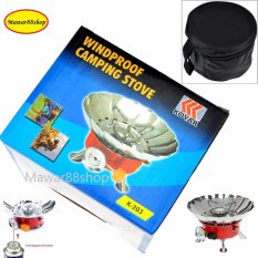 Kompor Camping Kovar K-203 - Portable card type stove/Trend Kompor Anti Angin - Merah /Mawar88shop