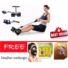 Tummy Trimmer Alat Olah Raga Pelangsing Perut Pembentuk Tubuh - Hitam + Hanasui Naturgo Masker Lumpur Wajah