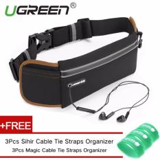 UGREEN Tas Pinggang Kantong Pelari Fanny Pack untuk Smartphone Bahan Tahan Air Warna Hitam