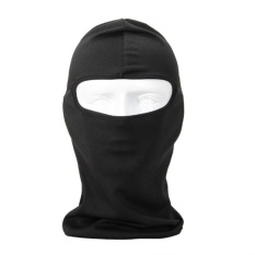 Uherebuy Motor Bersepeda Sport Lycra Balaclava Penuh Face Mask untuk Sun Perlindungan UV (Hitam) (3-6 Hari Kerja Pengantaran