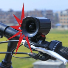 Ultra loud Speaker Black Electronic Bicycle 6Sounds Alarm Bell Bike Siren Horn - intl
