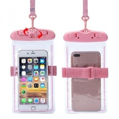 VIENNAGE Waterproof Case. Universal Dry Bag Pouch untuk Kegiatan Outdoor untuk Perangkat Hingga 6.0 � X9D (PINK)-Intl