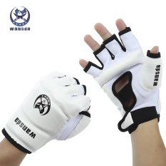 Wansda WSD - 1008 Paired Unisex Thai Half Finger Gloves for Karate Boxing Training - intl