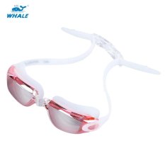 WHALE Dewasa Renang Profesional Tahan Air Anti Kabut Silikon Goggles Kacamata dengan Kotak-Intl