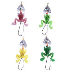 Grosir 9 Cm 6.2G 1 Lot 4 Pcs Katak Karet Soft Fishing Lures Bass CrankBait Tenggelam Iscas De Pesca H1E1-Intl