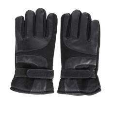 Windproof Tahan Air Kain Flanel Hangat Thermal Sarung Tangan Bersepeda Ski (Hitam)-Intl