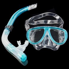 Yika Menyelam Scuba Masker + Jasa Snorkeling Gigi Kit (Biru)
