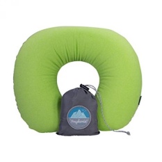 Youphoria Travel Pillow (Hijau)-Soft Cover, Mudah Inflatable Ringan U Neck Bantal untuk Pesawat Terbang, Camping, Naik Mobil-Dibangun Di Ultra Compact Dibawa Termasuk! -Intl