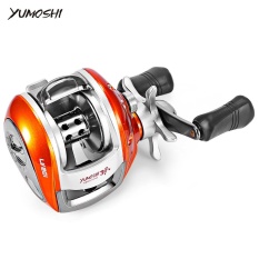YUMOSHI 6.3: 1 12 + 1 Ball Bearing High Speed Kiri/Kanan Umpan Tangan Baitcasting Reel (LV200 KANAN) -Intl