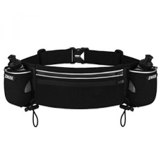 Zikee Hydration Running Belt dengan 2 BPA Gratis Botol Air, Adjustable Pinggang Pack/Workout Pouch/Dompet Fanny Pack Bag, Cocok untuk IPhone 6/6 S/6 Plus/6 S Plus, Samsung Galaxy S5/S6, Catatan 4/5, untuk Pria & Wanita-Intl