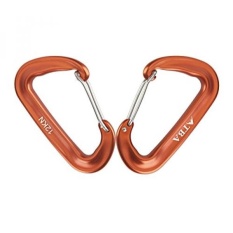 Zuben Wiregate Carabiner Klip-Ultra Ringan tapi 2700LBS Kuat-Anti Sobek Fitur D Cincin Carabiner untuk Tempat Tidur Gantung dan Segala Sesuatu Camping 2 Pack-Intl