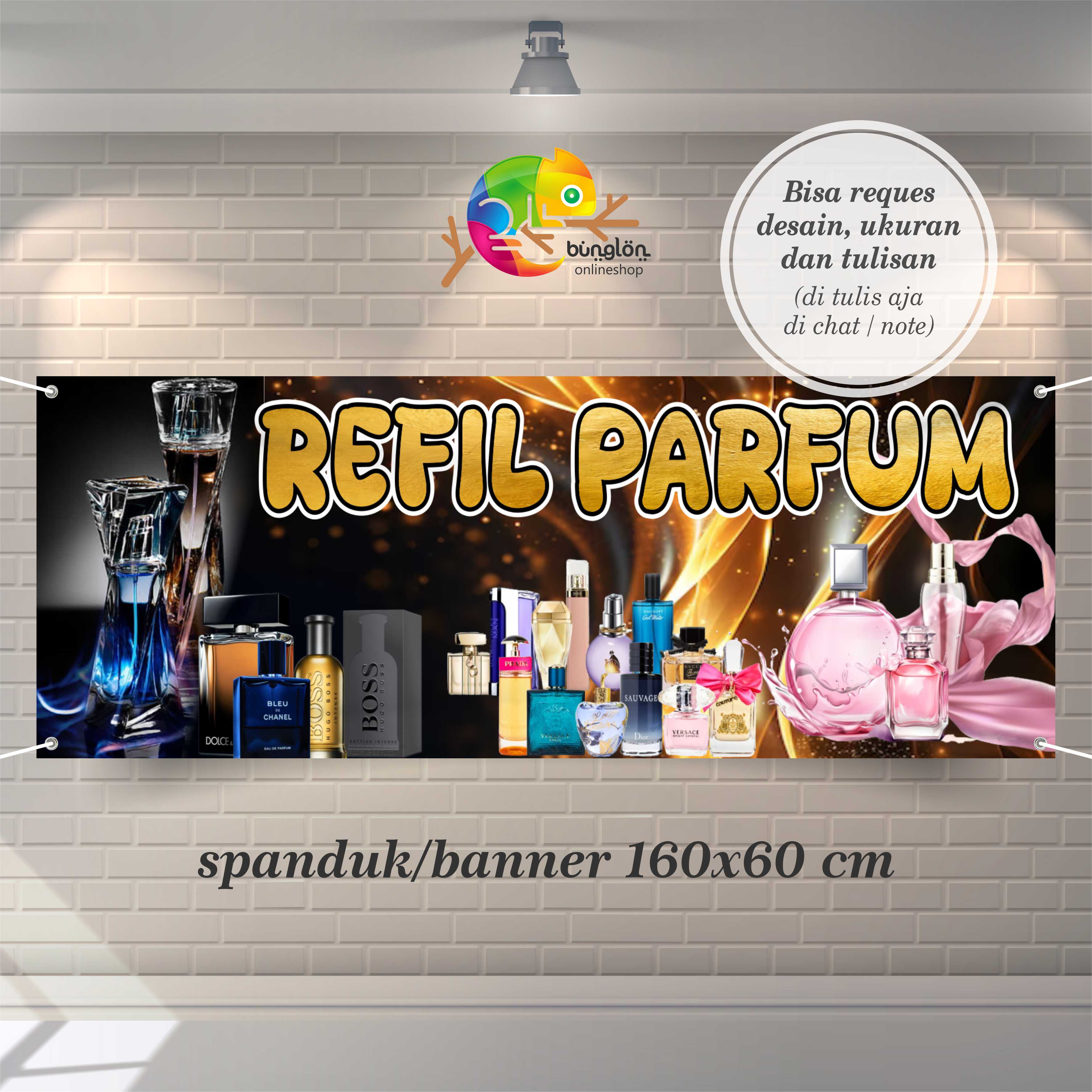 Spanduk Banner Refil Parfum Free Request Custom Desain | Lazada Indonesia